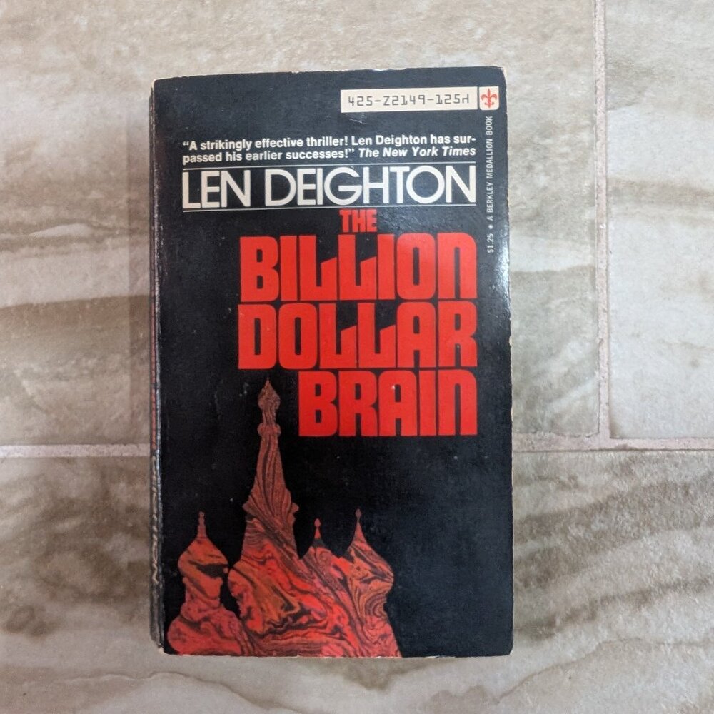 Vintage The Billion Dollar Brain Len Deighton 1973 Berkley Paperback Book